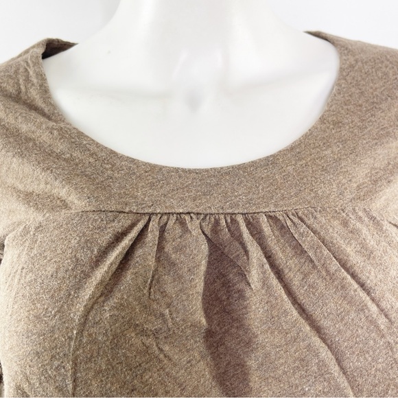 J. Crew Brown Long Sleeve T-Shirt Top Size S Long Sleeve Round Neck Casual New - Picture 2 of 9